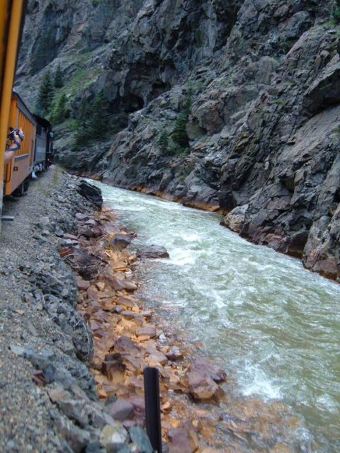 Riding the Silverton-Durango Railway for a trip along the Animas River