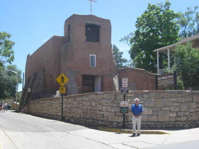 Me at San Miguel Church in Old Santa Fe