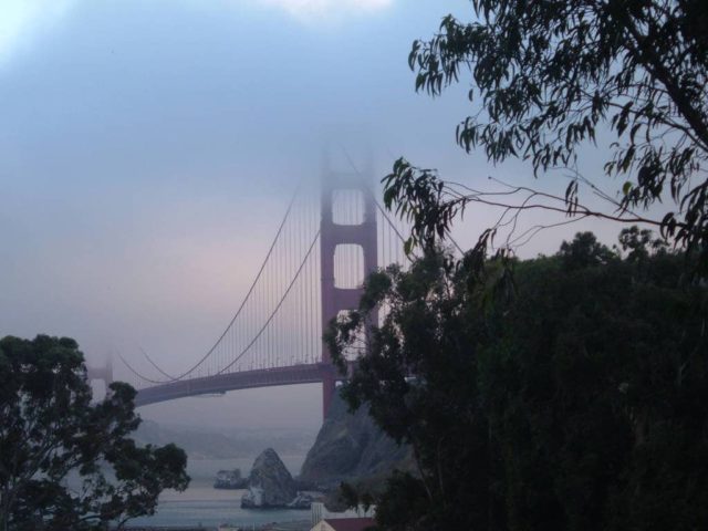 The Marin County side of San Francisco Bay from Cavallo Point